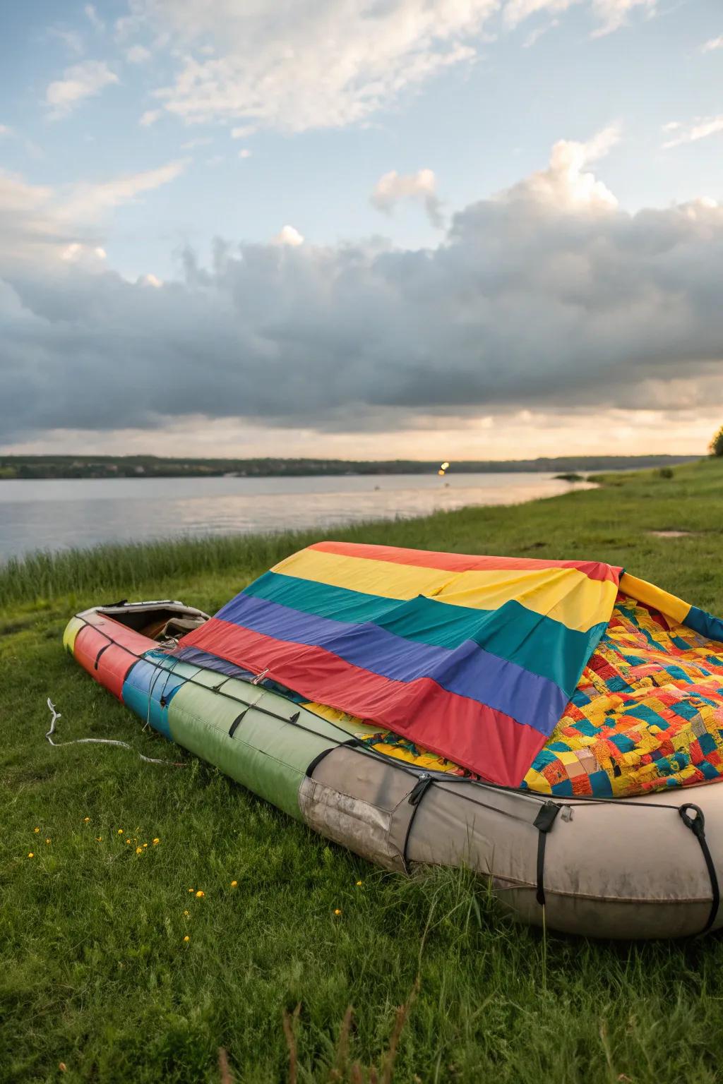 A DIY wrap provides specialized protection for your raft.