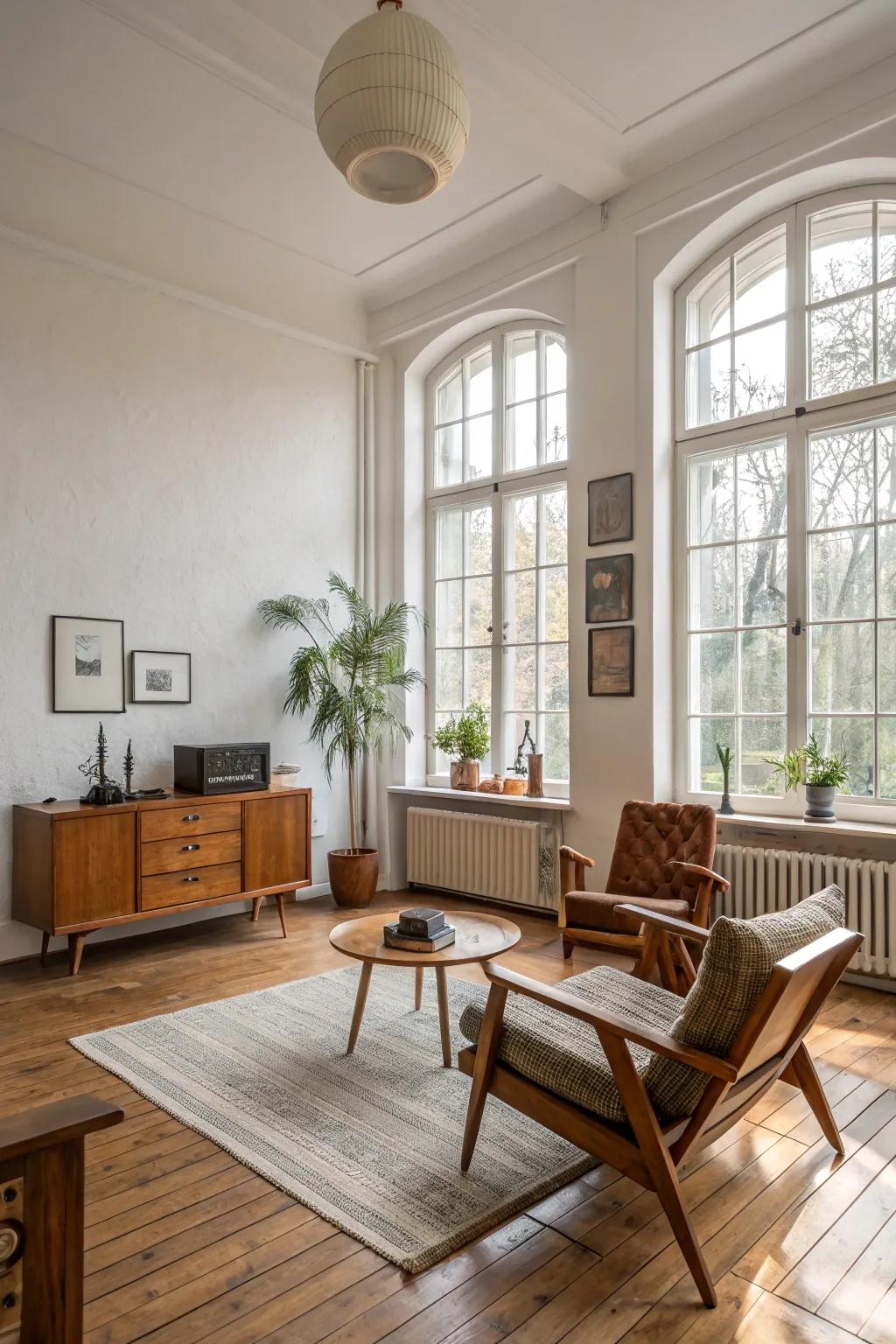 Spacious settings amplify the retro aesthetic.