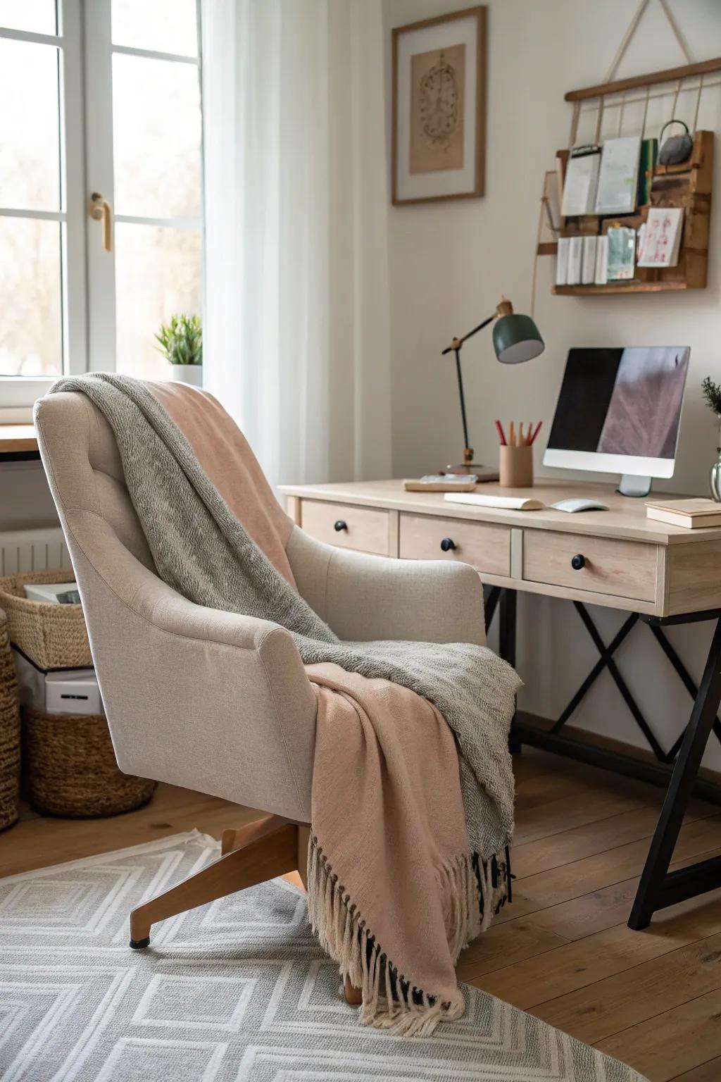 Comfort features help create a warm, welcoming workspace.