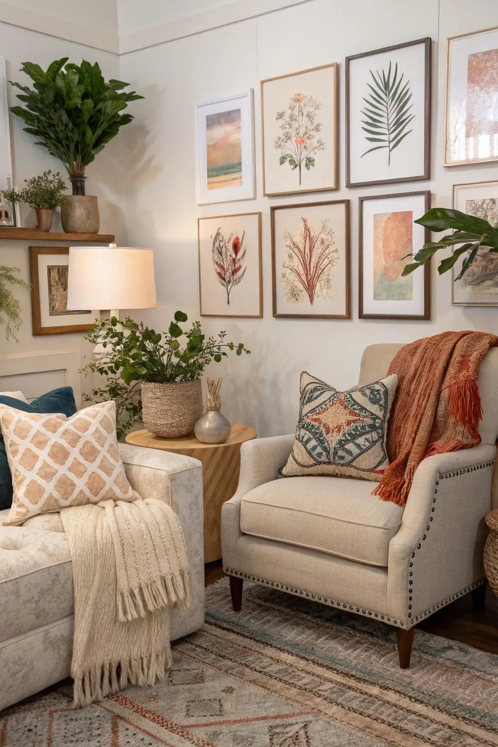 Decor that personalizes and enriches the room.