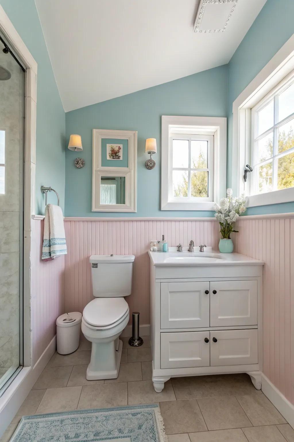 Light colors make a room seem bigger.