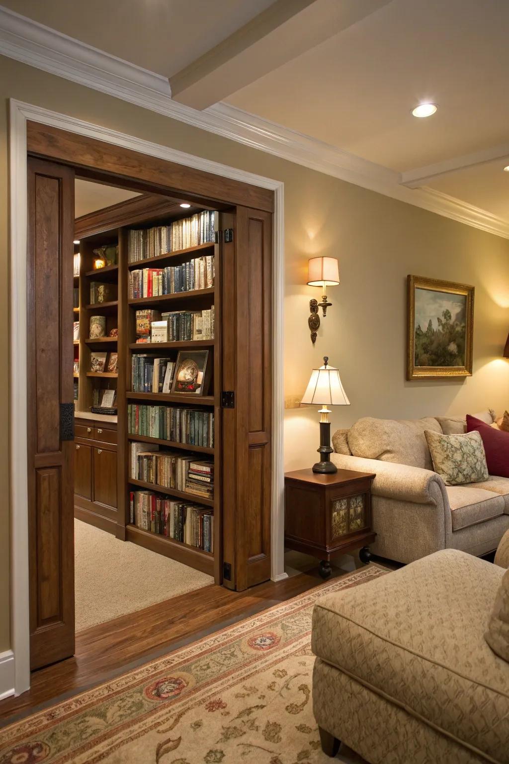 Concealed doors extend enigma and function.