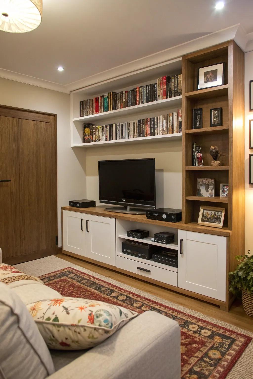 Blend style and storage with entertainment units.