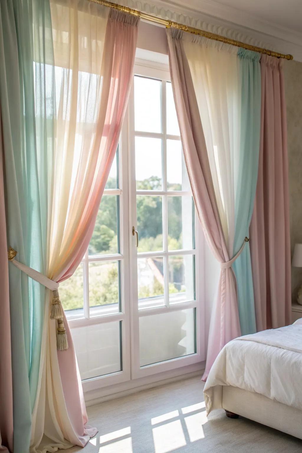 Elegant window coverings add privacy and luxury to your bedroom.