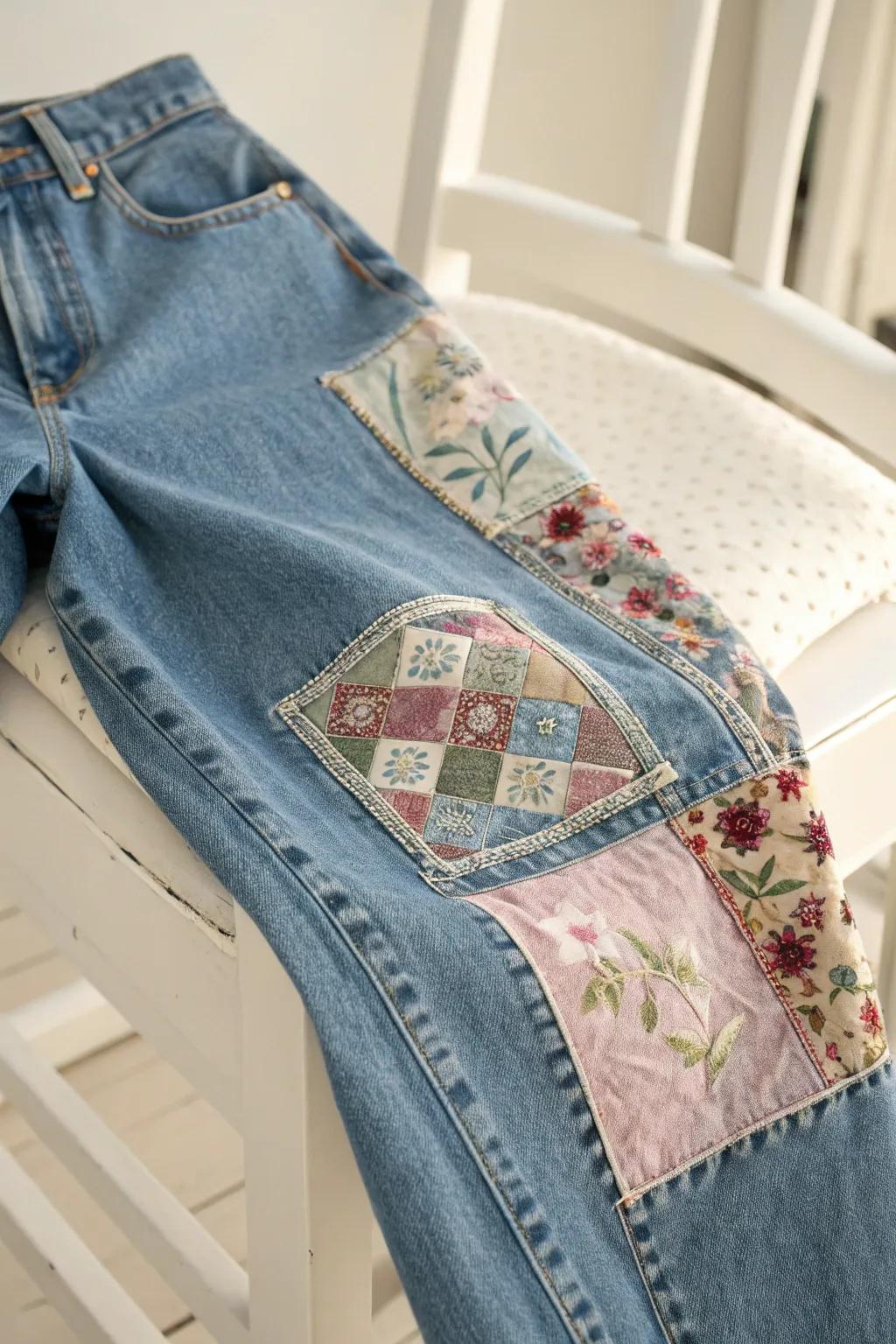 Transform your wardrobe with a touch of artful mending. Each patch tells a story.