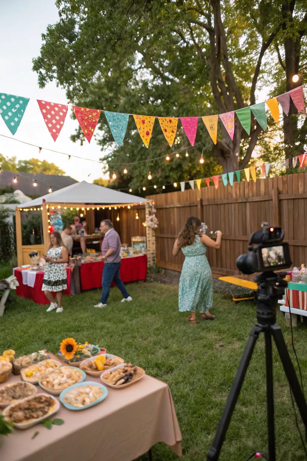 Host a vibrant party with the festival atmosphere in your backyard.
