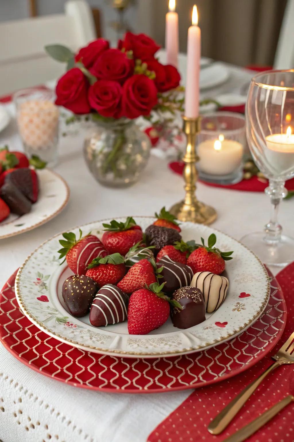A delightful Valentine’s edible centerpiece.