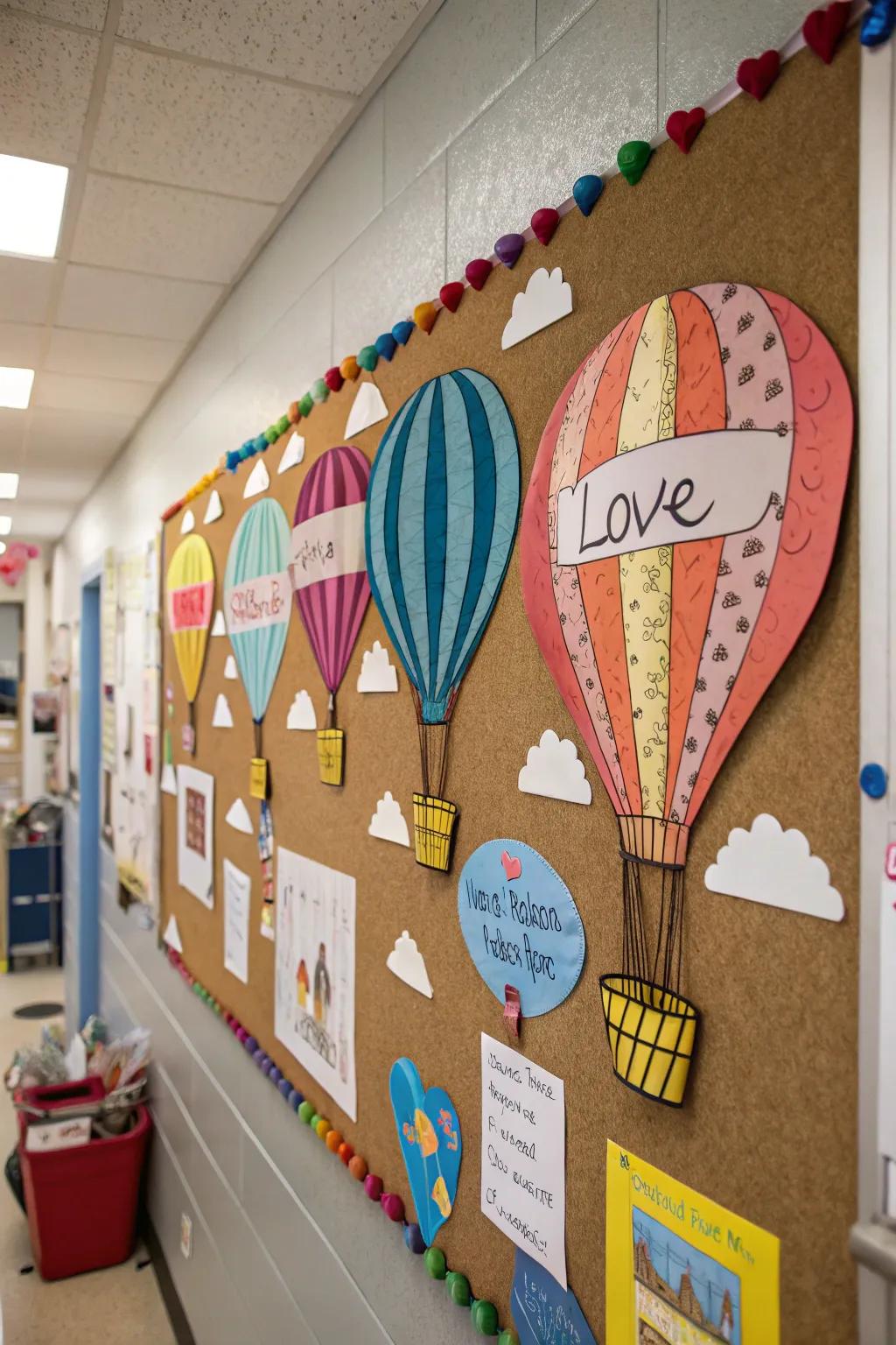 An Affection Resides in the Sky display highlighting aerial balloons and messages.