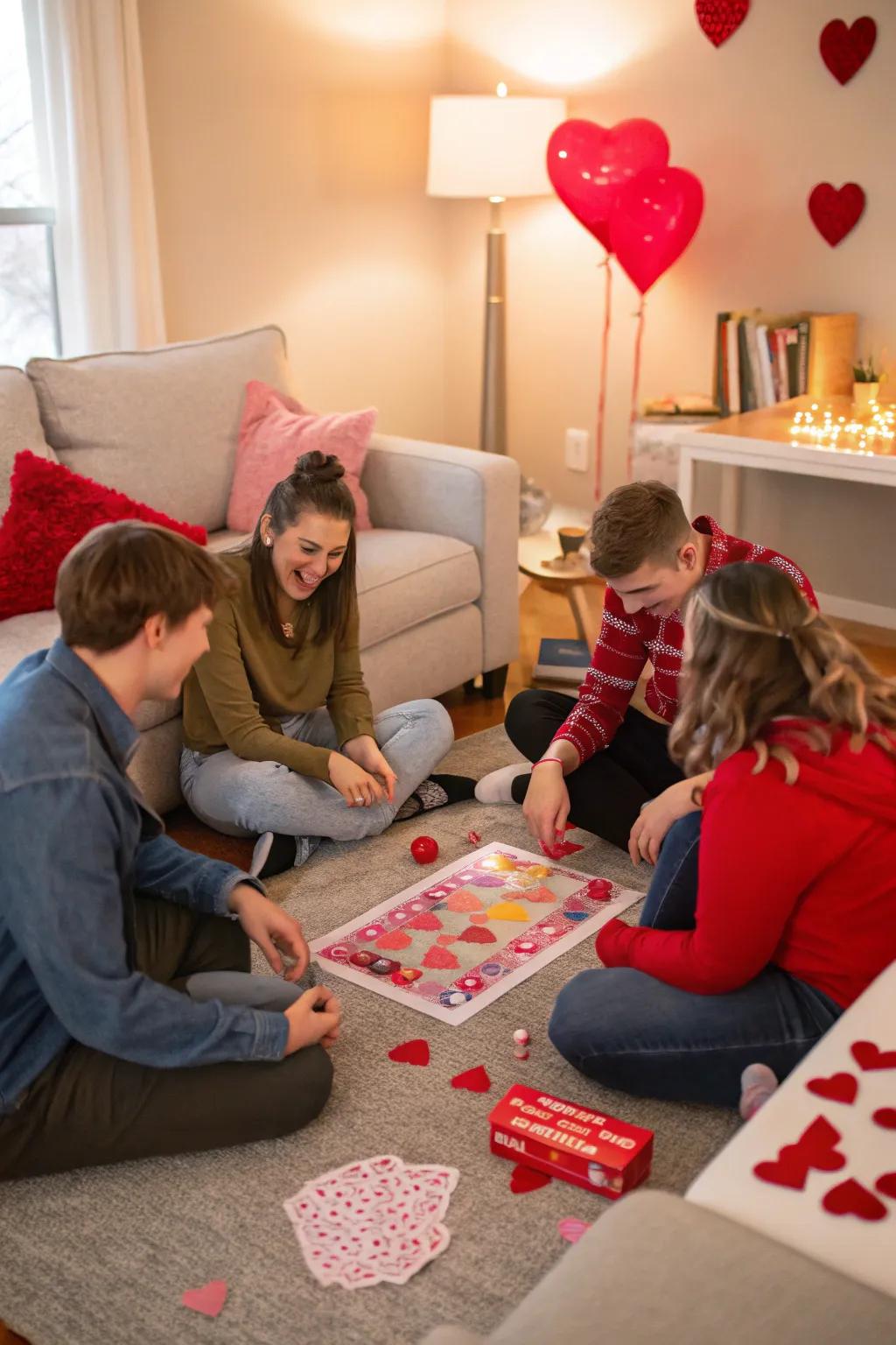 Amusements contribute laughter and amusement to your Valentine's gathering.