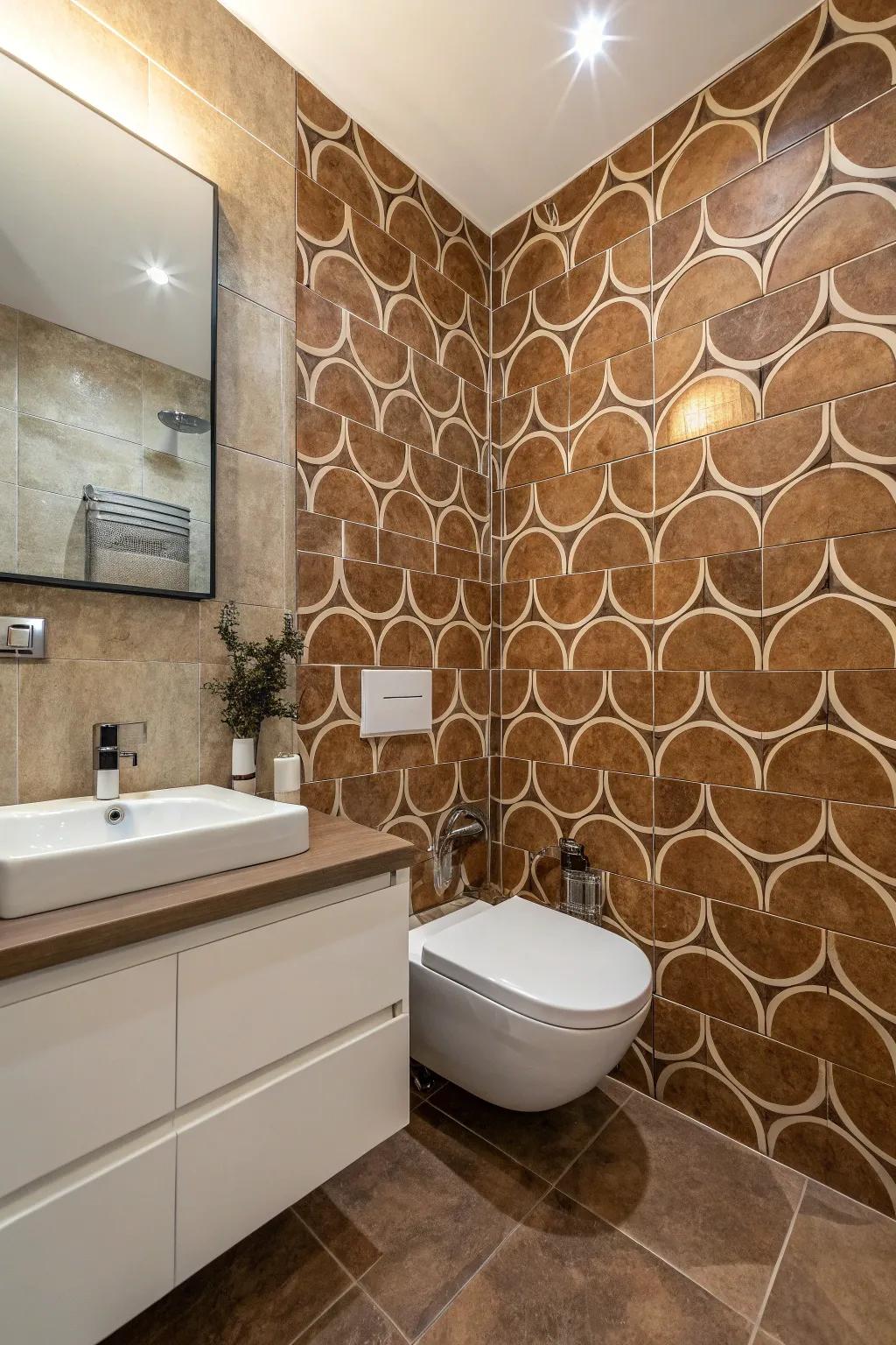 Special tile forms provide a modern spin on vintage design.