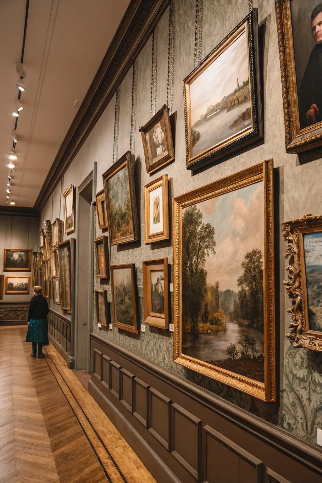 Retro art pieces convey ageless tales.