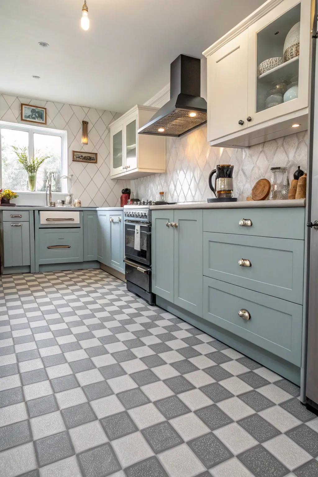 With vinyl, you can modernize the traditional checkerboard design.