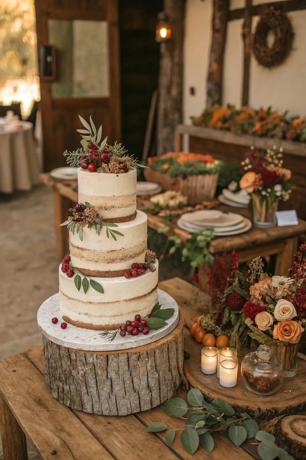 Earth-toned cake echoing the western panorama.