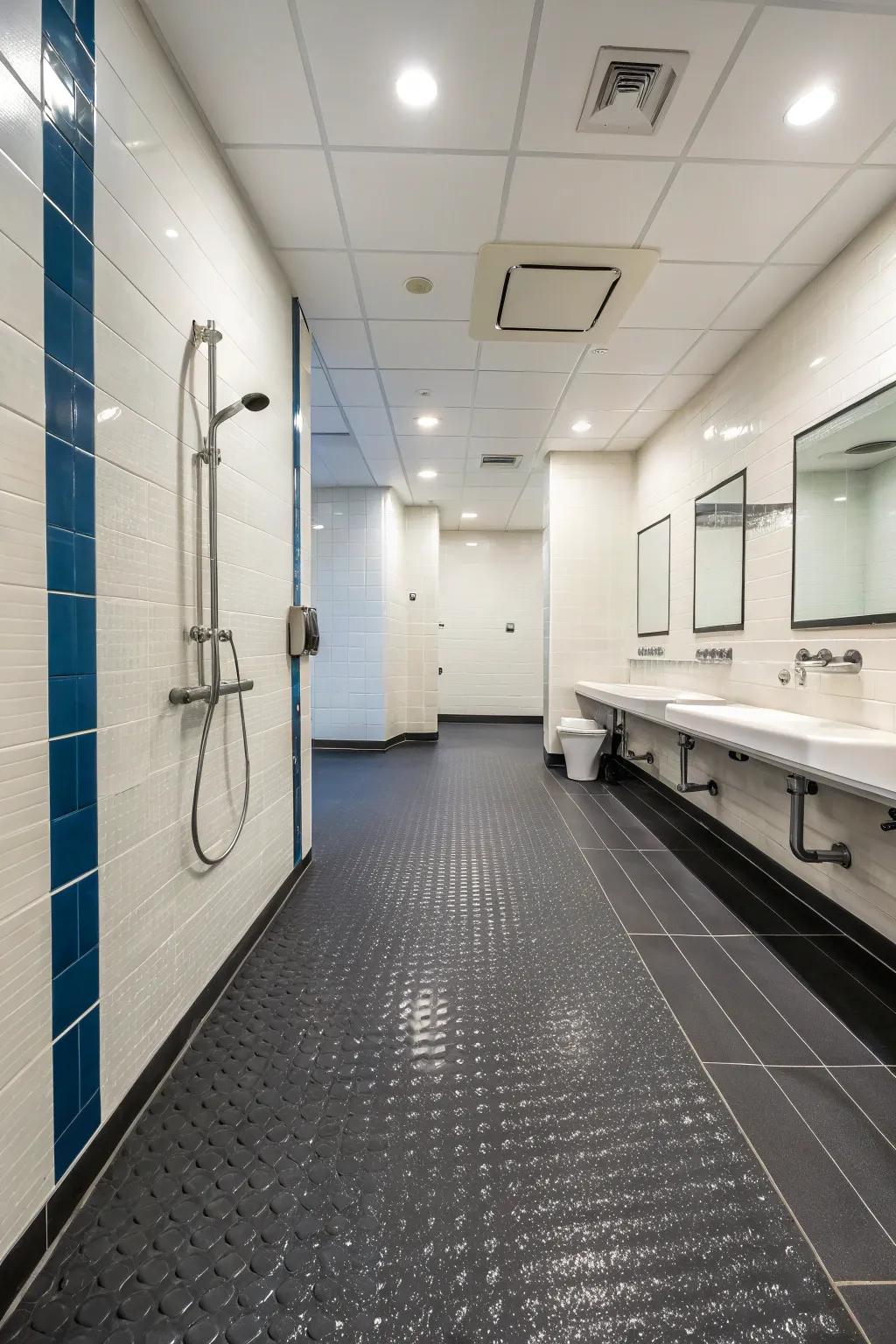 Flexible flooring represents a dependable and pleasurable selection for wet rooms.