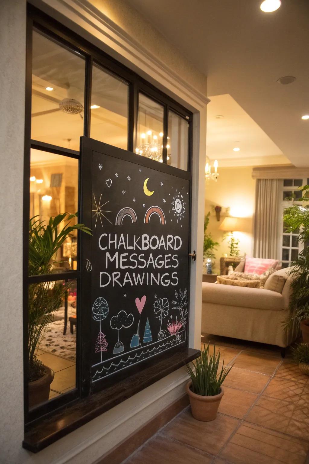 An interactive window display stimulating creativity and participation.