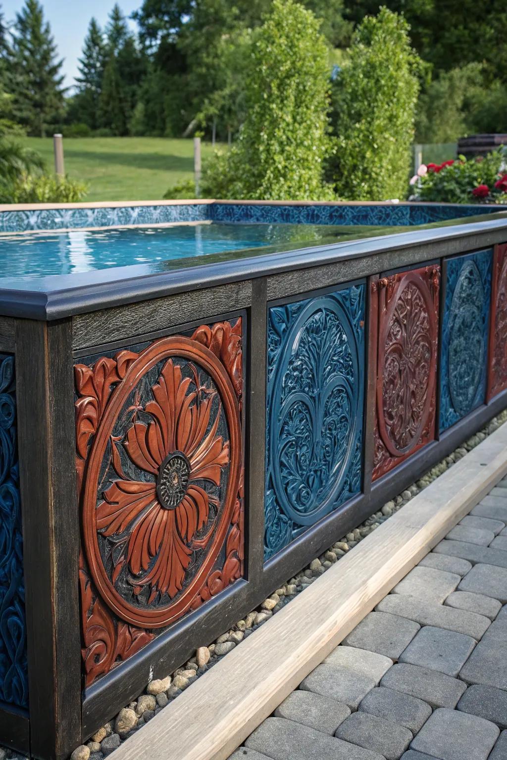 Transform your pool space through exquisite ornamental boards crafted for impact.