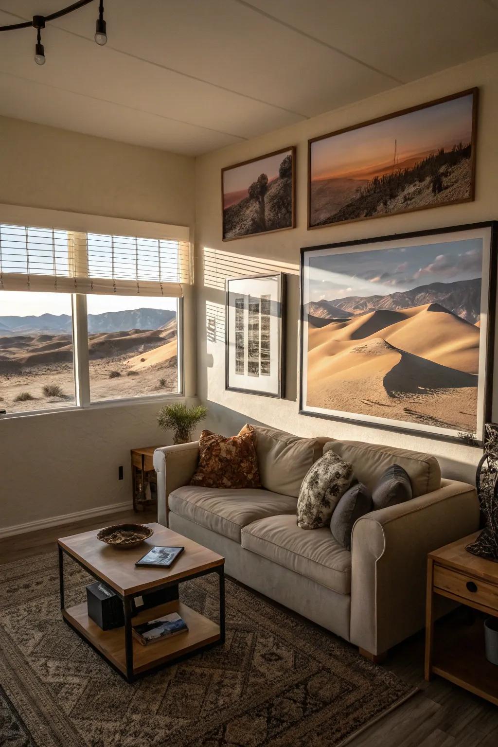 Desert artwork carries the charm of Arizona's scenery indoors.