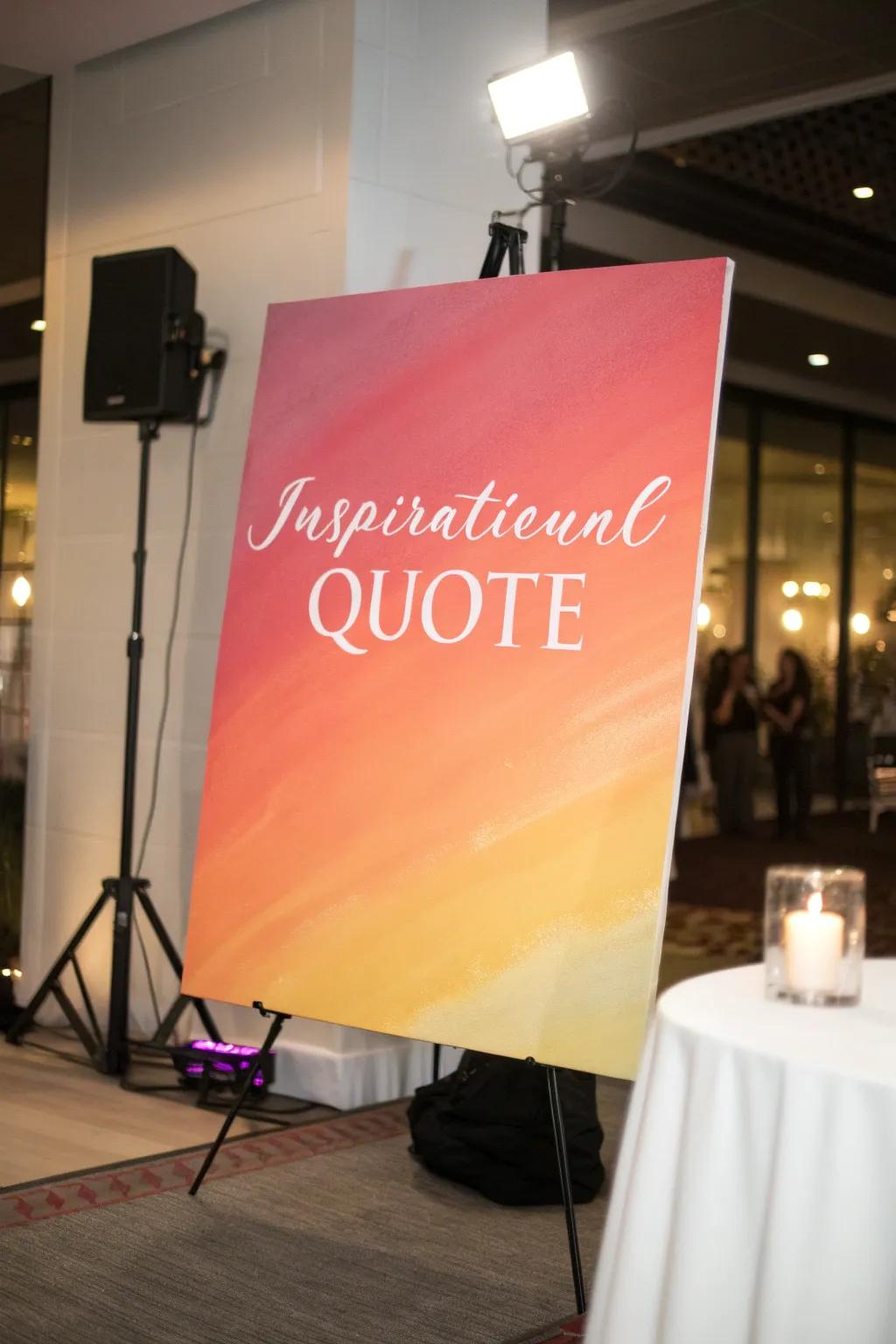 Motivate your sphere via a personalized quote featured upon your composition. <strong><em>Let your art inspire and uplift all who see it.</em></strong>” loading=”lazy” class=”pimg”>
	</picture><figcaption>Motivate your sphere via a personalized quote featured upon your composition. <strong><em>Let your art inspire and uplift all who see it.</em></strong></figcaption></figure>
<p>Superimpose your backdrop with a cherished quote utilizing paint or stencils. It embodies a personalized imprint that contributes significance and afflatus to your domain. <strong><em>It’s like infusing your space with words of wisdom and hope.</em></strong></p>
<h3>A few helpful options:</h3>
<ul class=