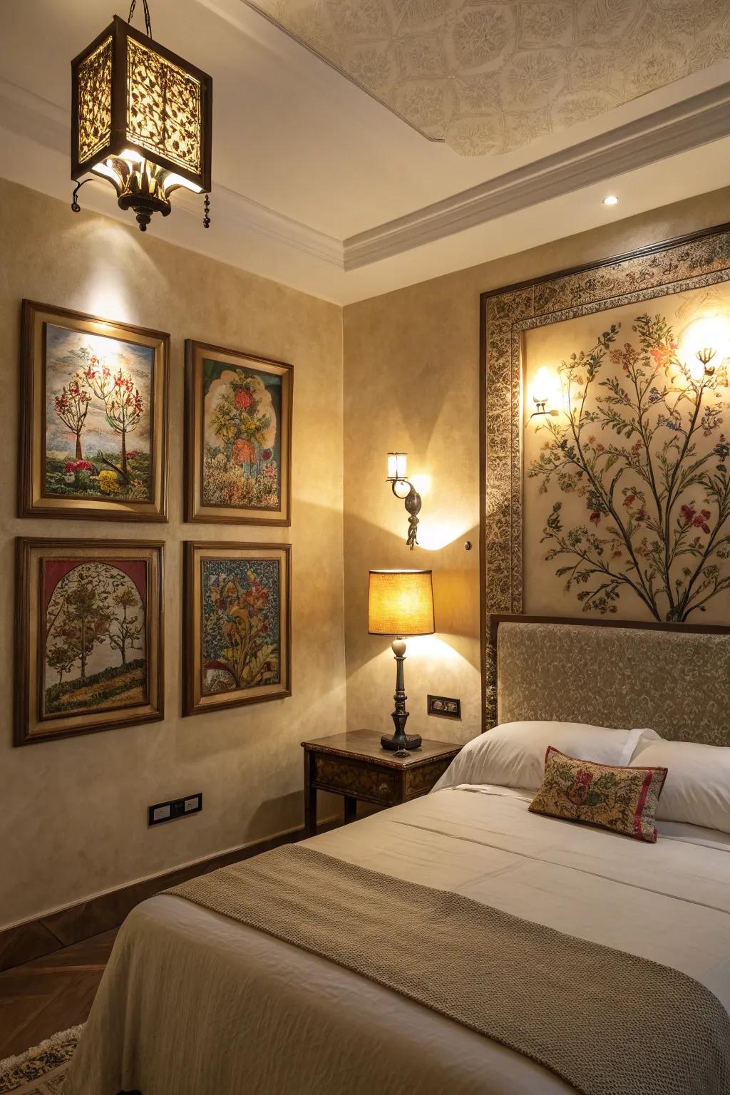 Lighting amplifies the charm of your art collection.