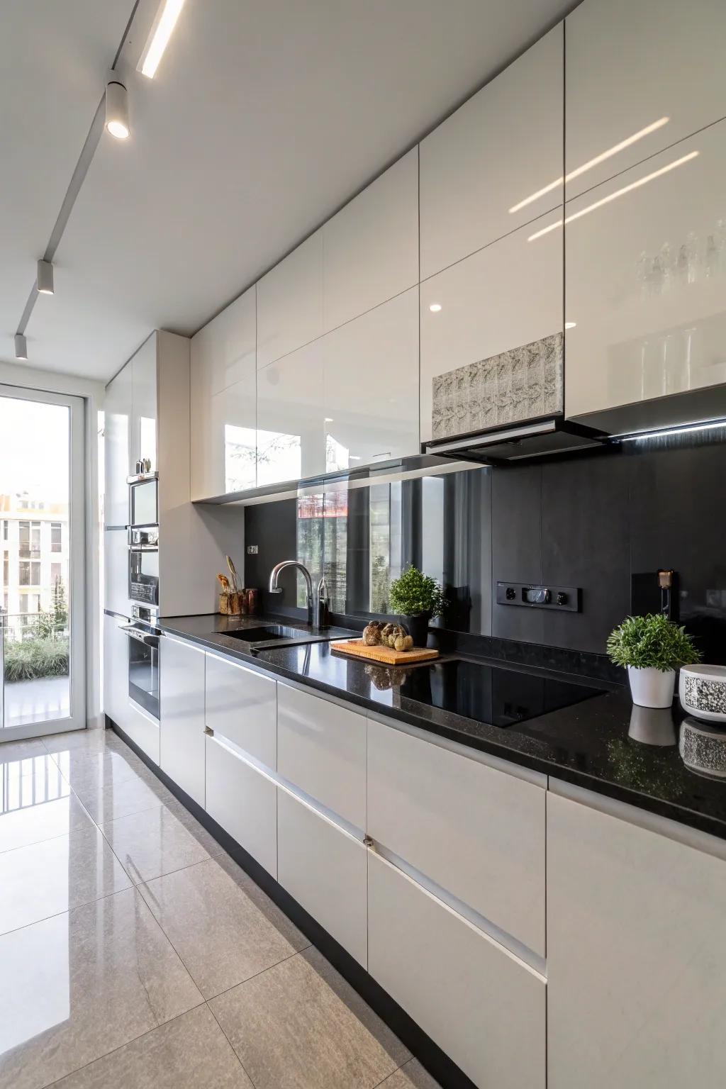 Clear glass offers a sleek and understated touch to kitchen design.