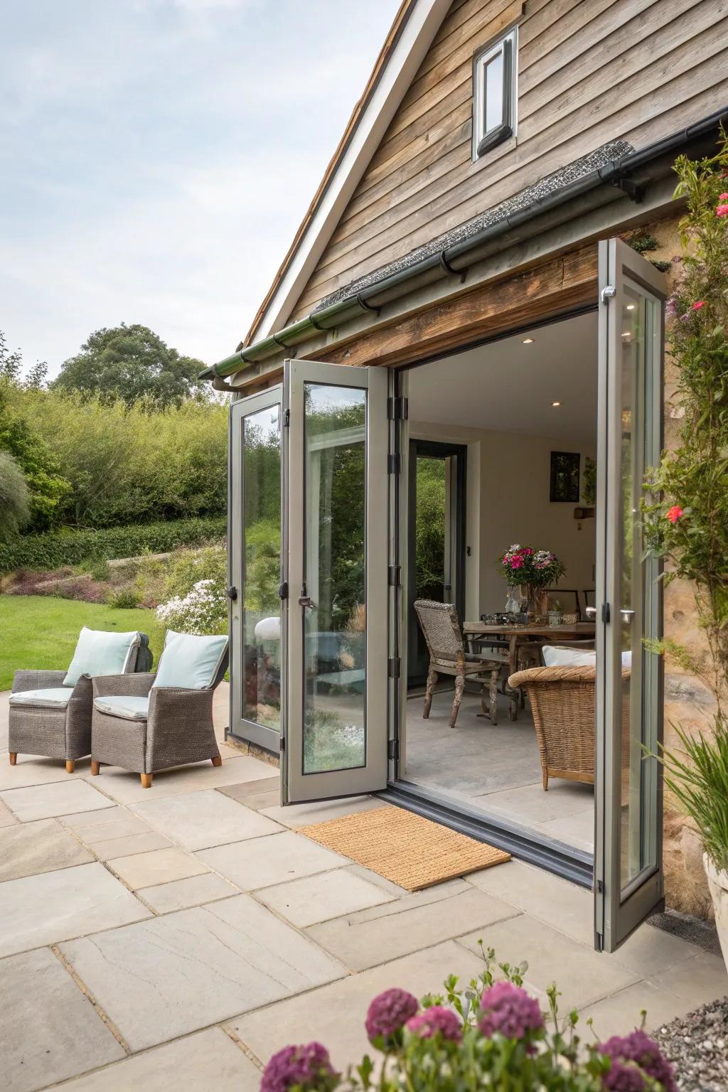 Integration between inside and outside enhances the connection with nature.