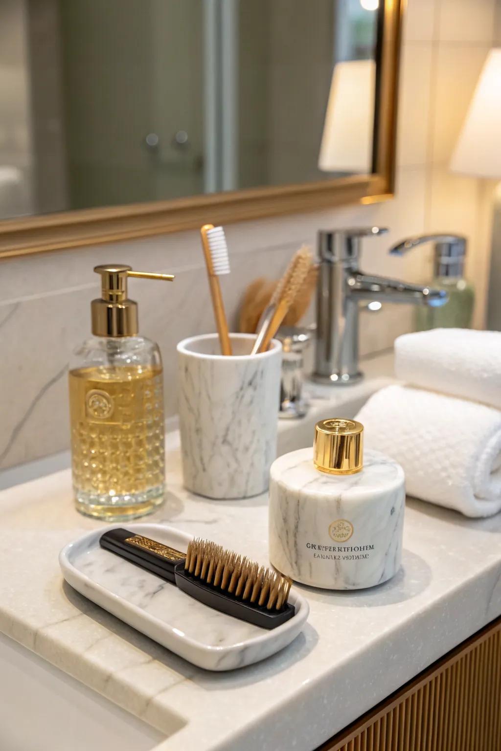 Opulent bottles that also serve as decor.