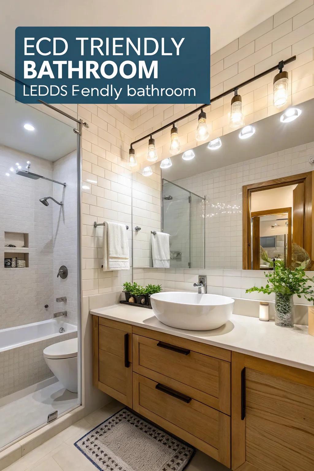 LED track lighting blends sustainability with design.
