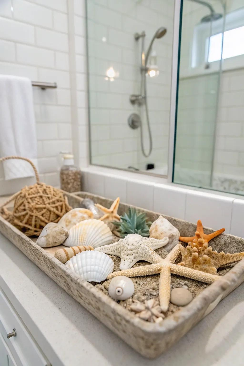 A themed look can link the bathroom’s decor style.