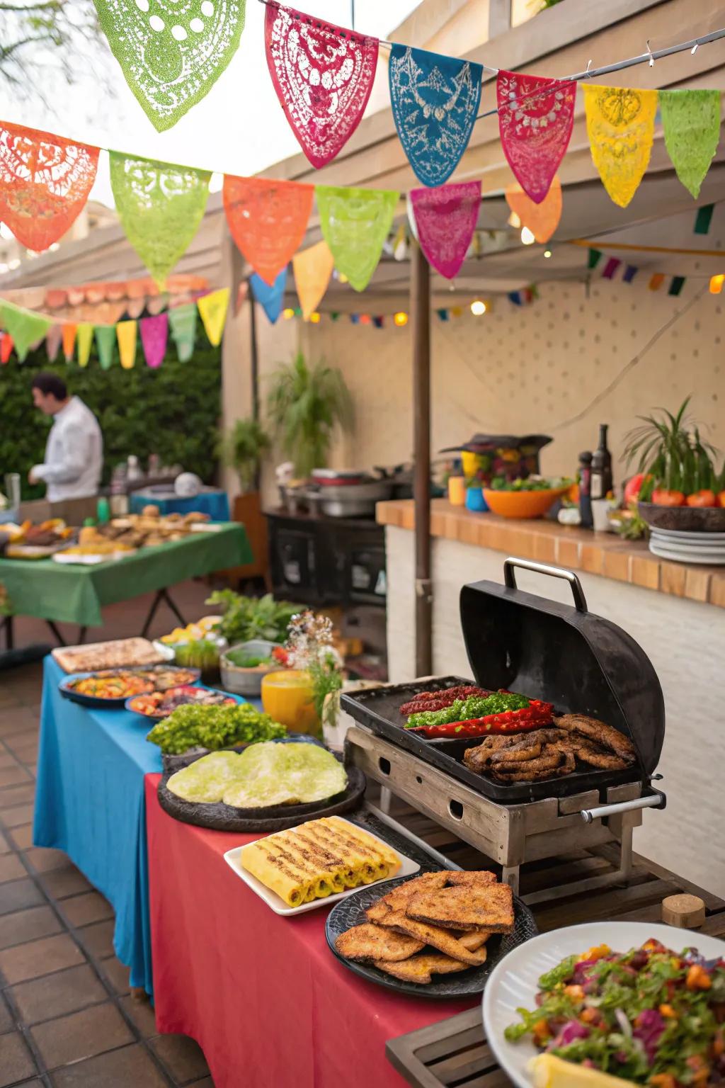 A lively Mexican Fiesta Grill bursting with radiant flavors.