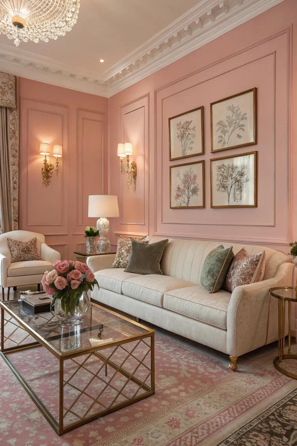 Delicate pinks create tranquility and style