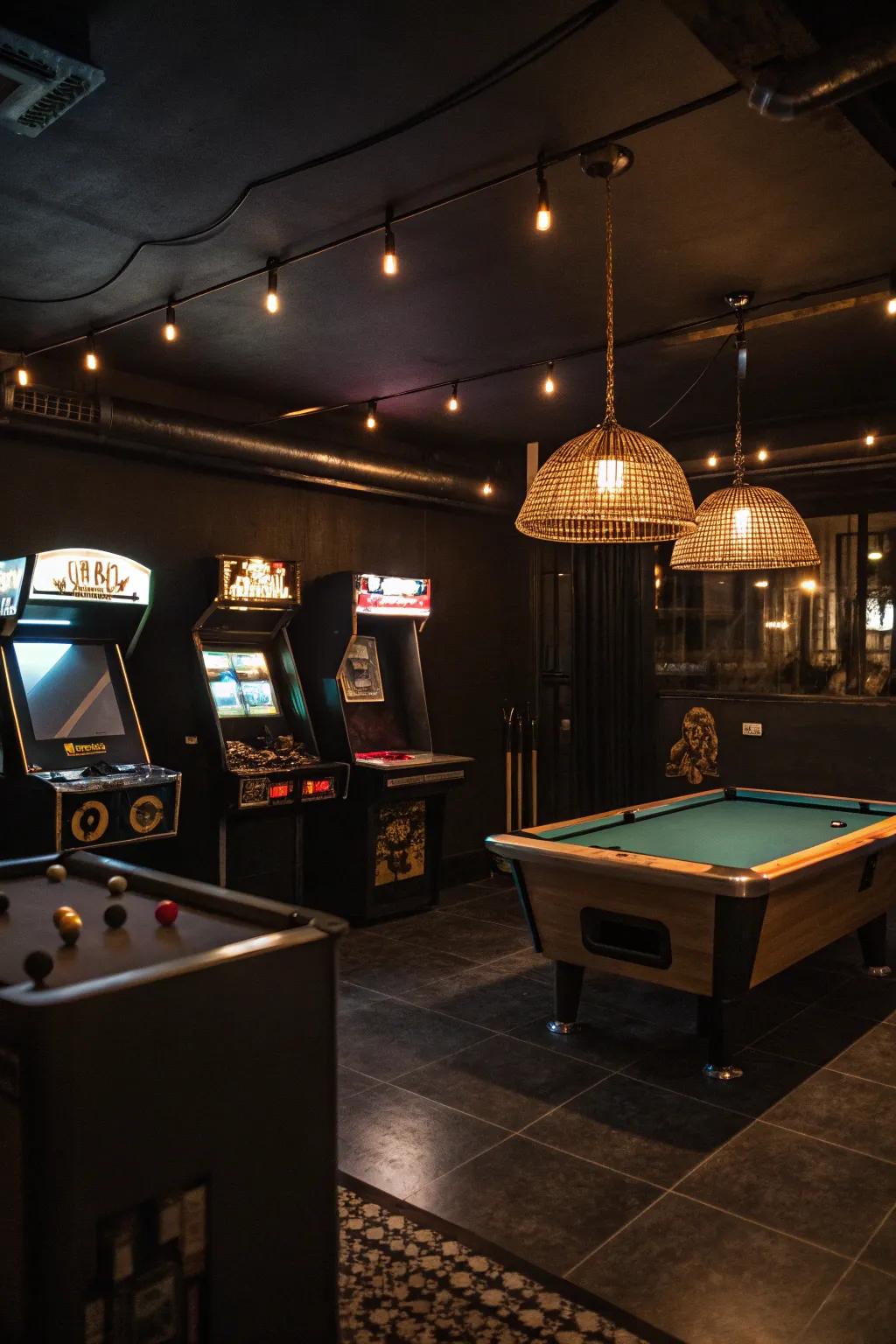 Ambient lighting creates a cozy and adaptable gaming environment.