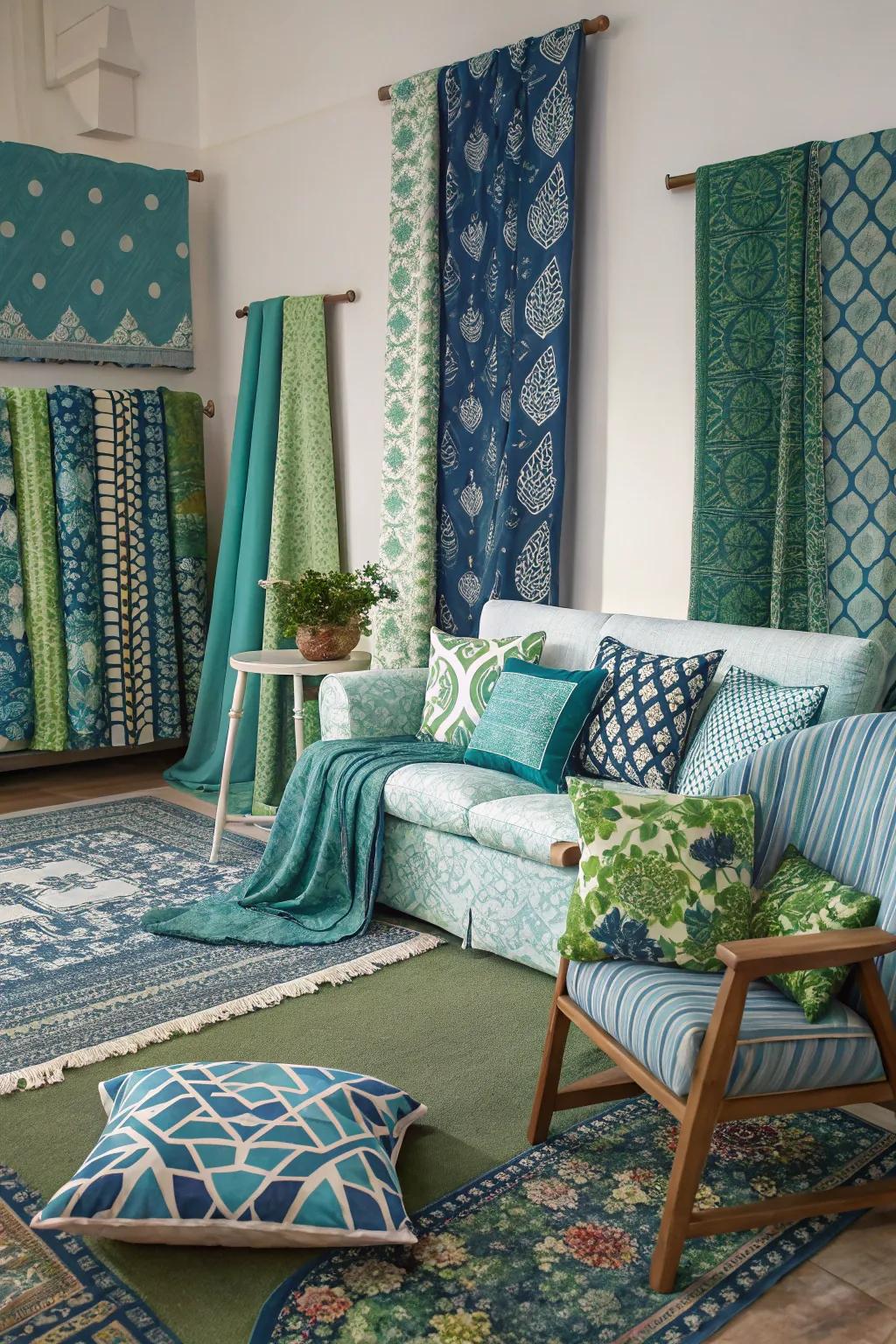 Merging styles contributes dynamic energy to the room.