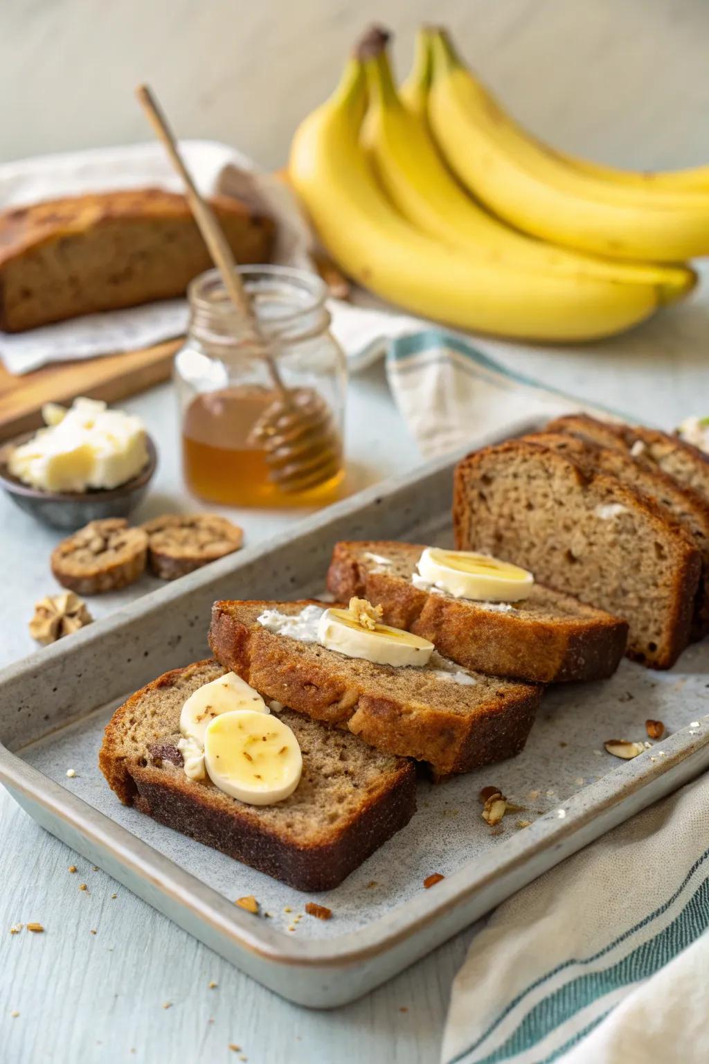 Banana loaf brings a comforting and nostalgic touch to breakfast.