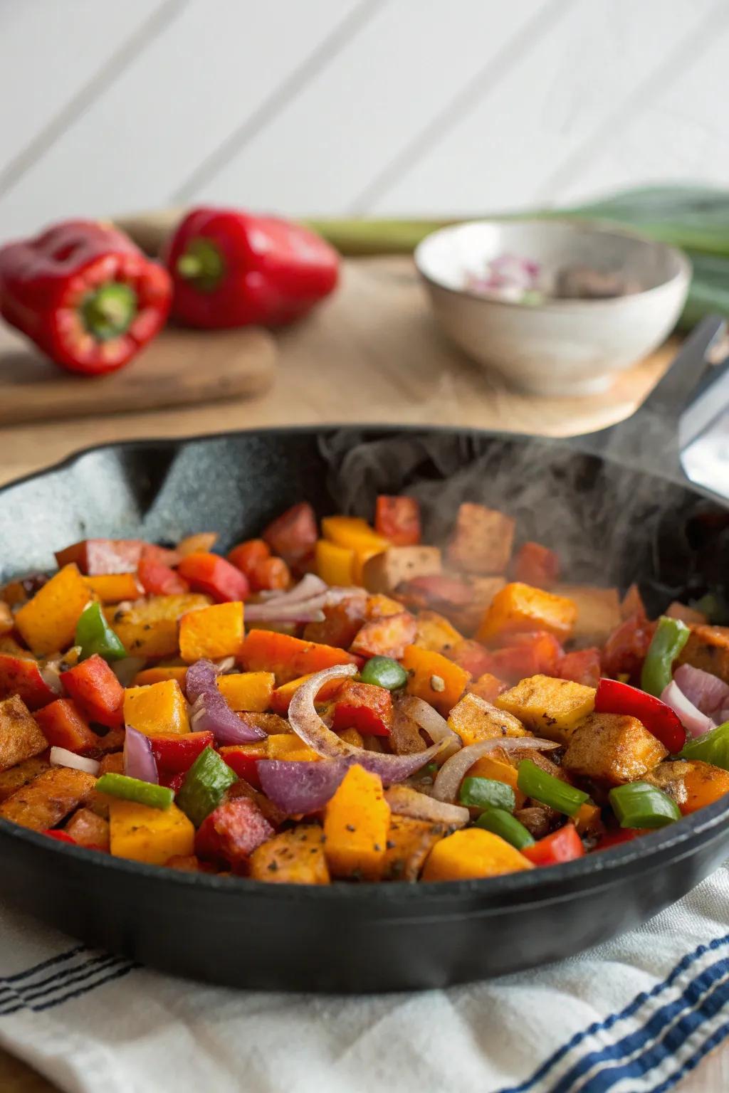 A lively breakfast hash—a fantastic way to start your day robustly.