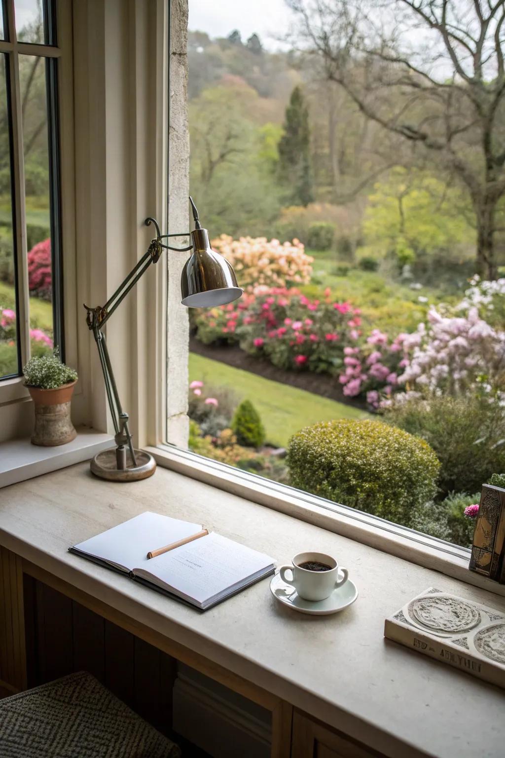 A workspace with a view, making work a fun time.