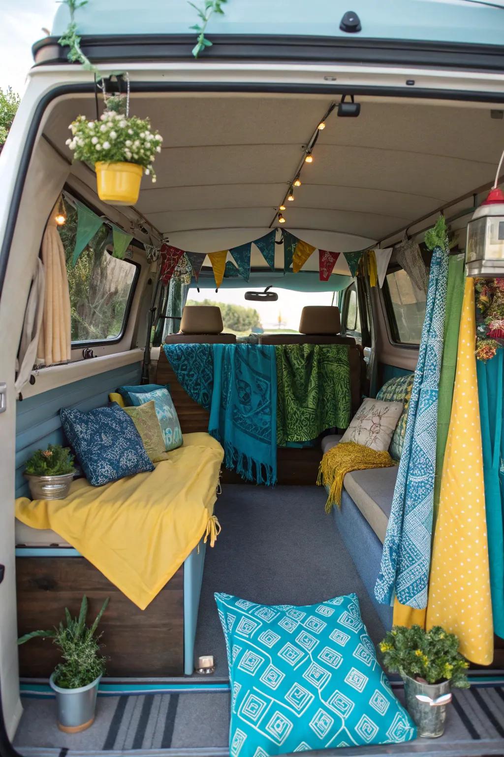 Decorative touches add personal flair to your camper interior.
