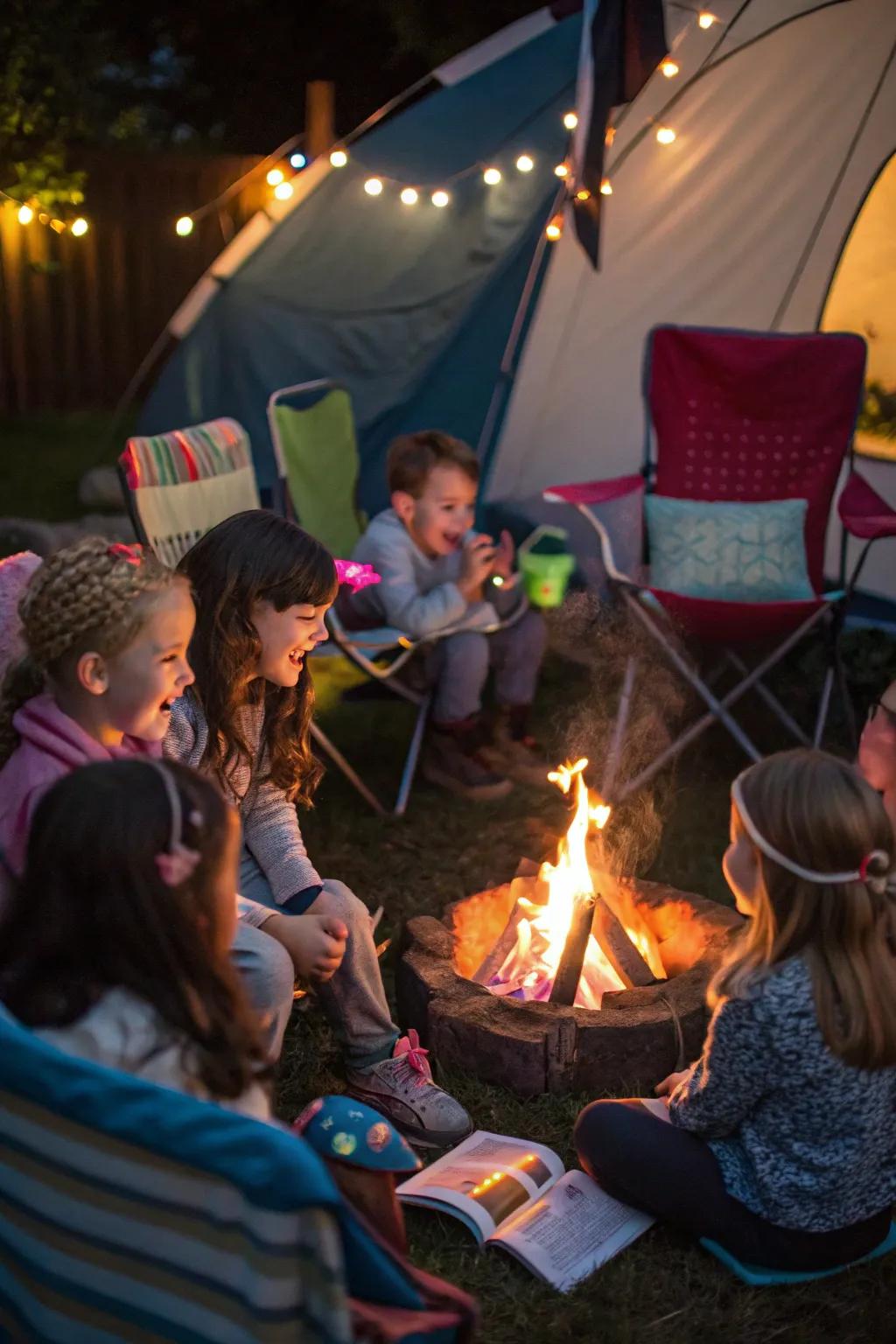 Narrations around the campfire fashion remarkable recollections.