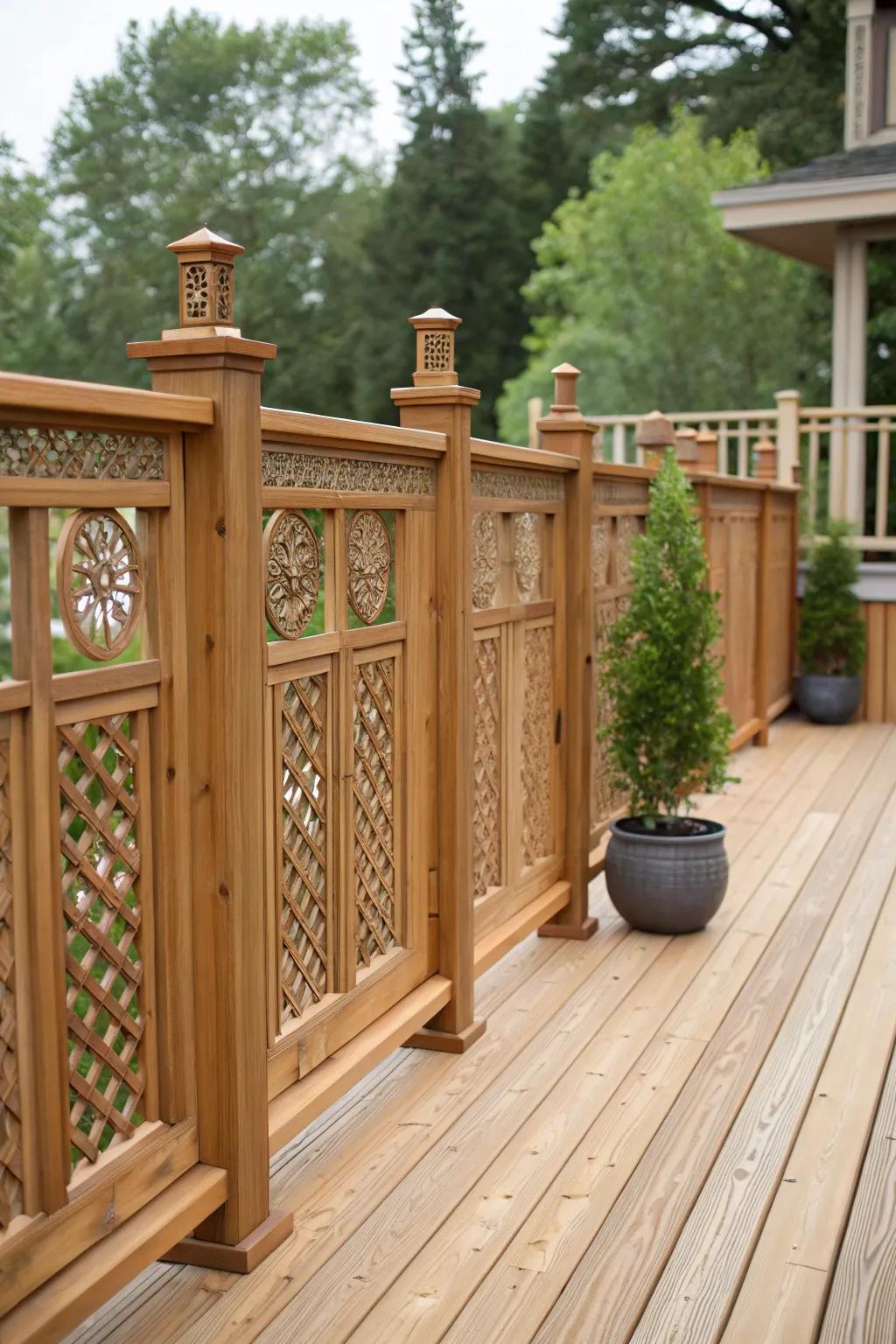 Achieve privacy with stylish cedar screens.