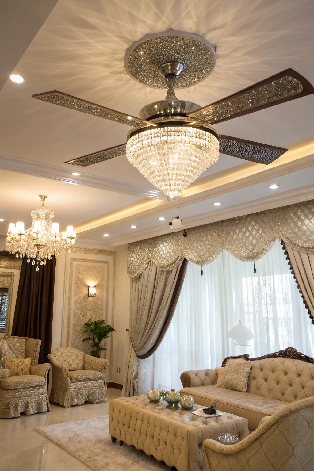 Sparkle and shine using a glamorous air circulator.