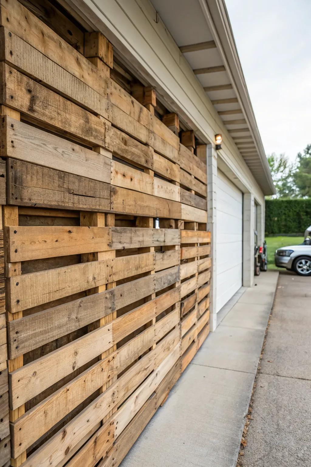 Wood shipping boards present a pastoral, budget-conscious wall alternative.