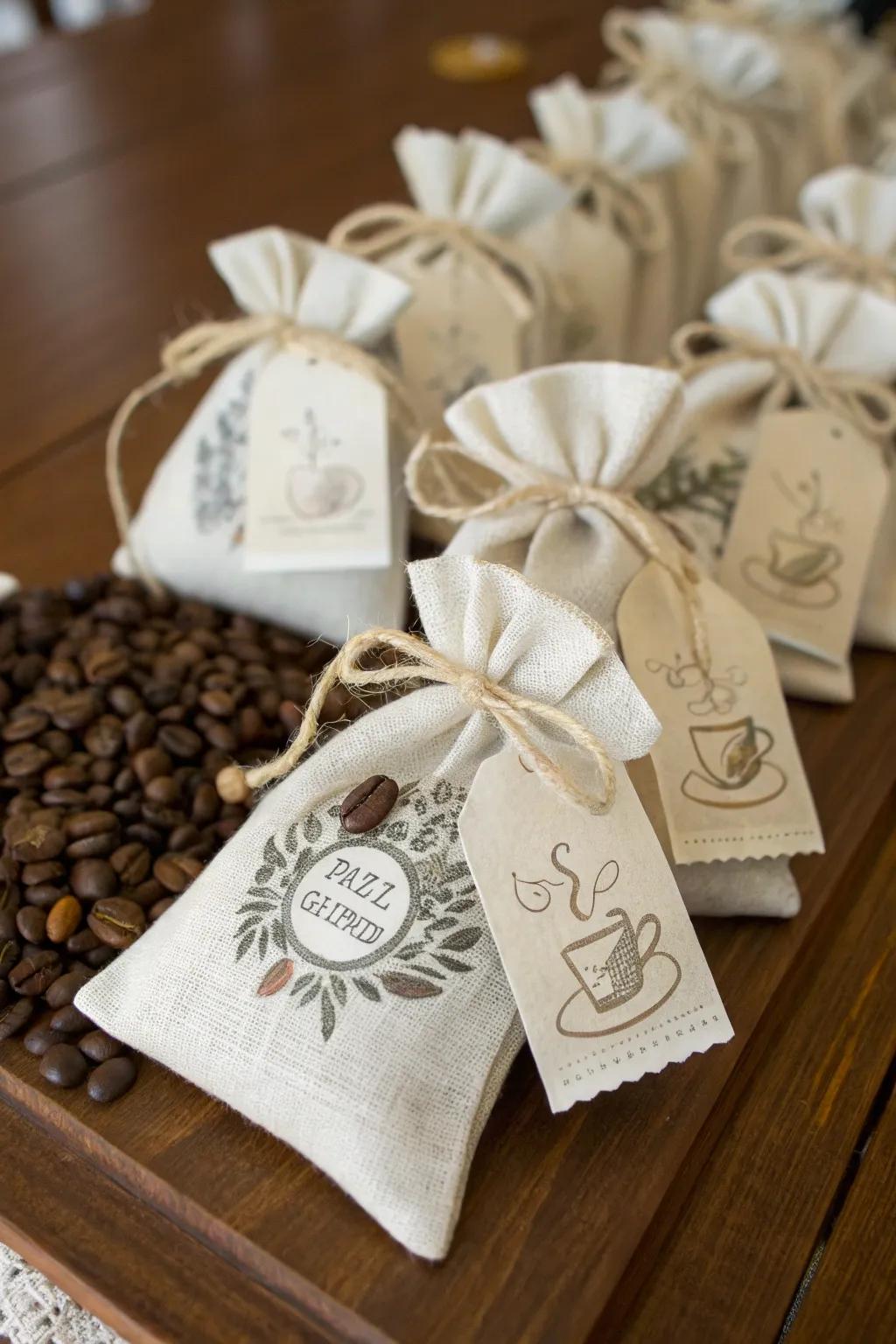 Flax present pouches blend elegance and sustainability.