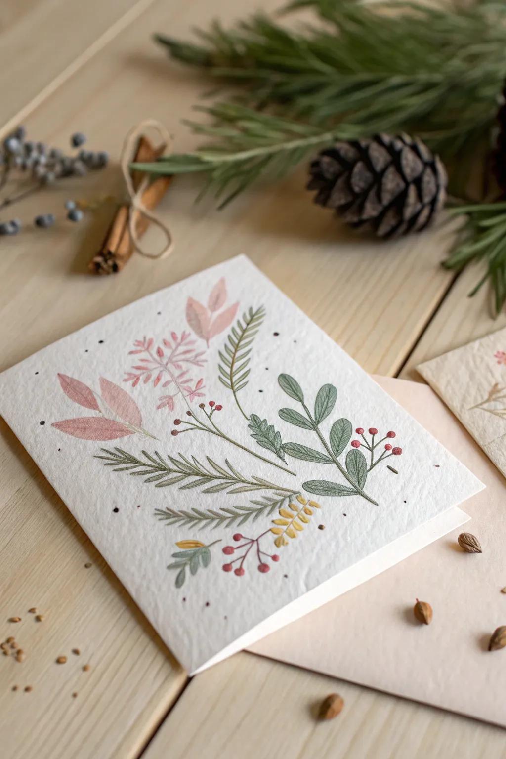 Gift a card that blossoms—embrace sustainability with elegant seed paper cards this Christmas.