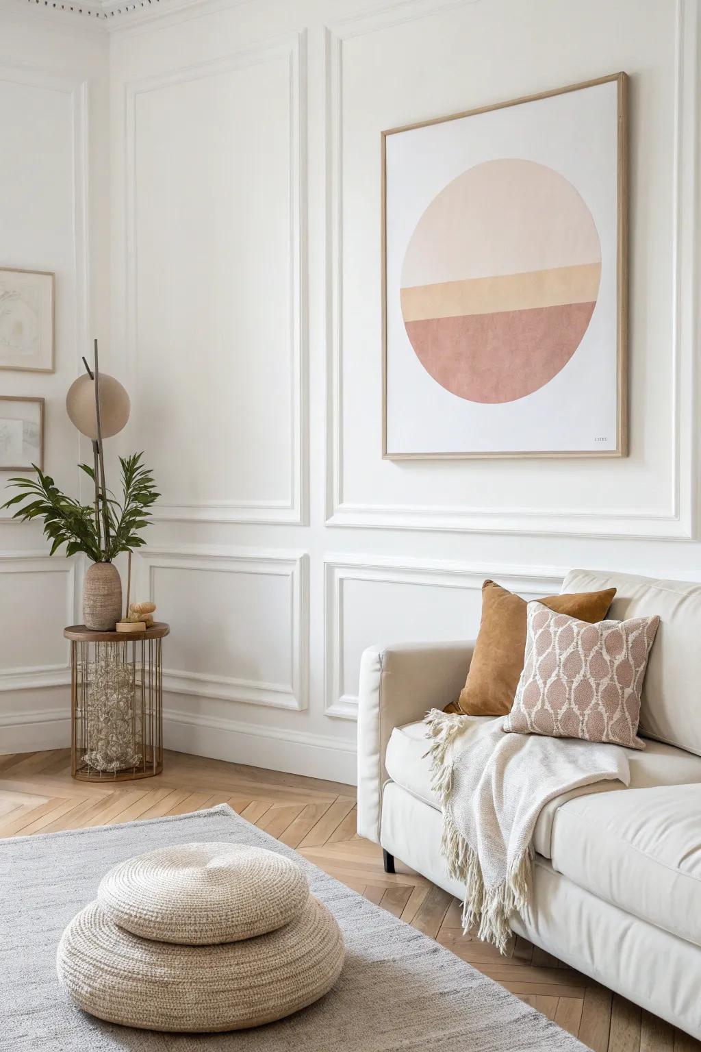 Achieve serenity with minimalist circle art.