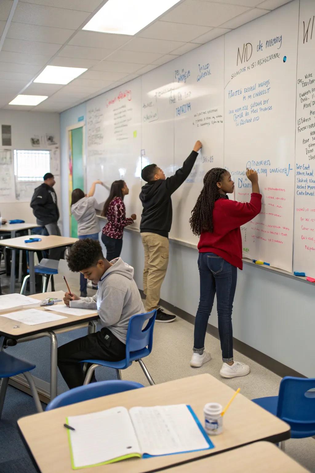 Adaptable writing zones encourage creativity and connection.