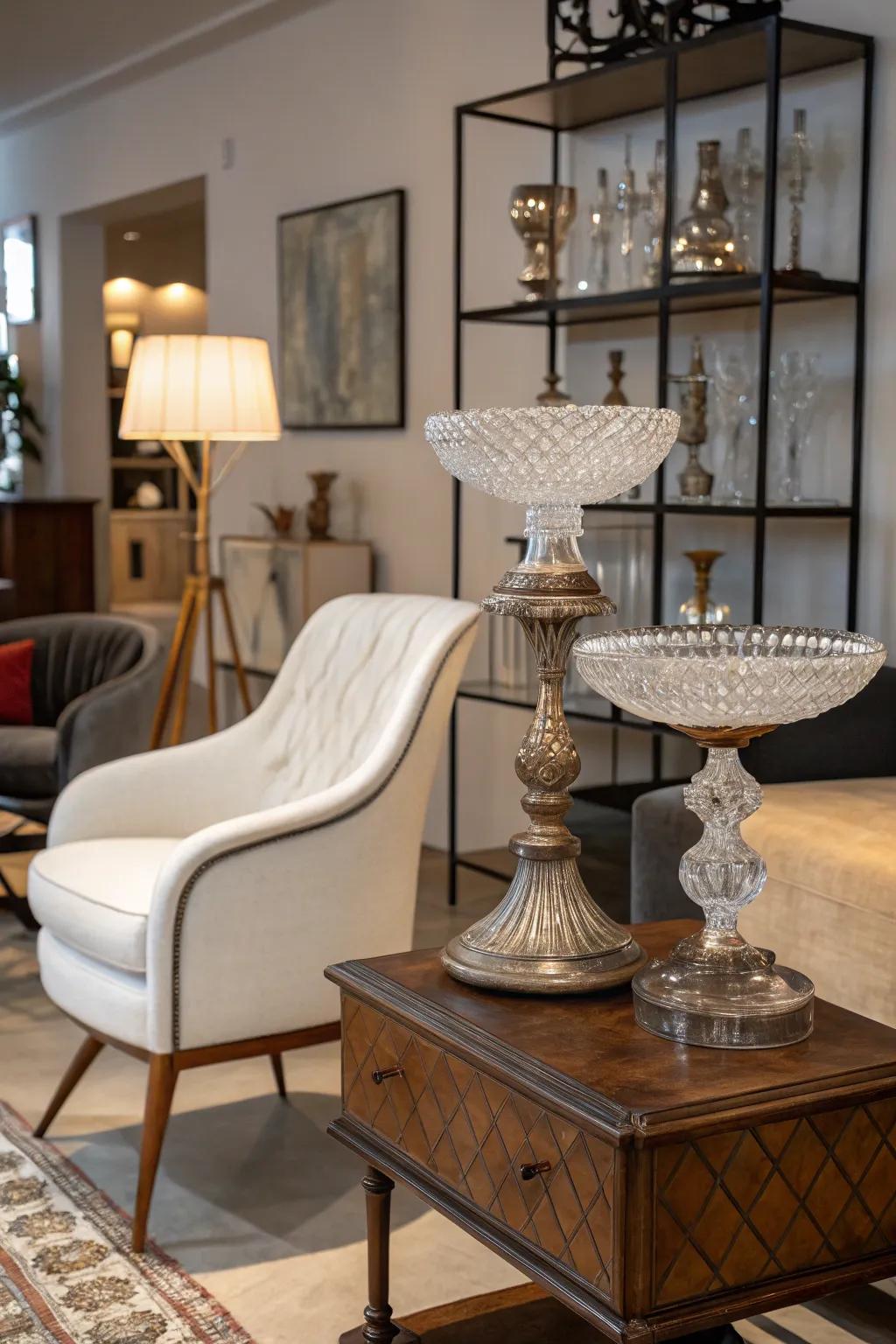 A fusion of simple and antique furniture crafts a stylish yet enduring aesthetic.