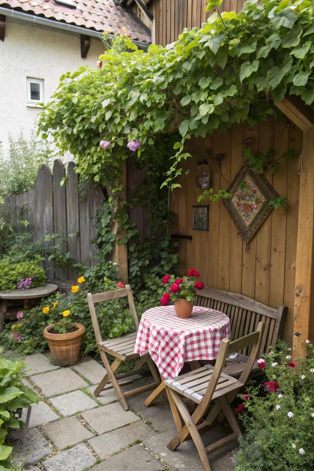 Home-style hideaways add a fairy-tale charm to your garden.