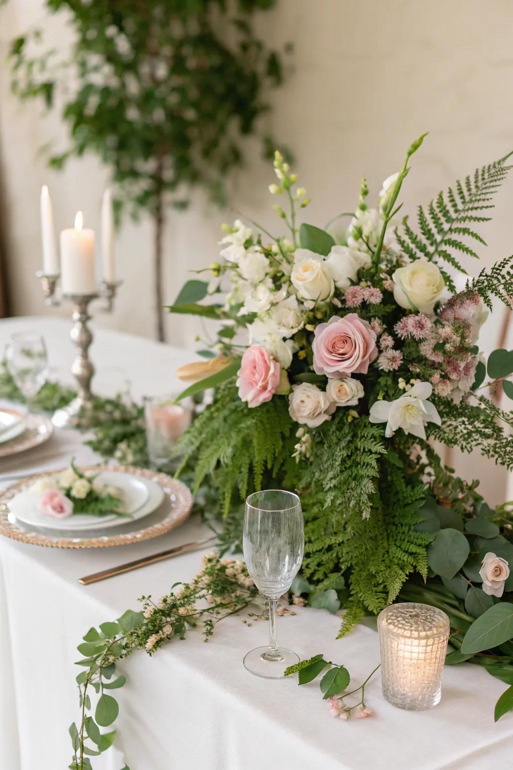 A garden-inspired tabletop decor bringing nature to the table.