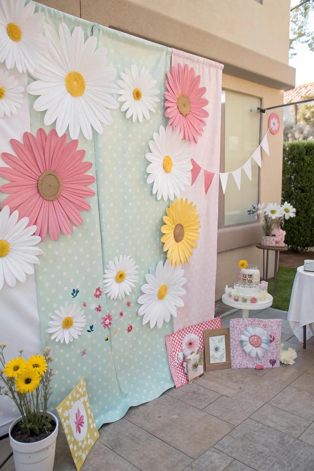 Capture memories with a whimsical daisy scene.