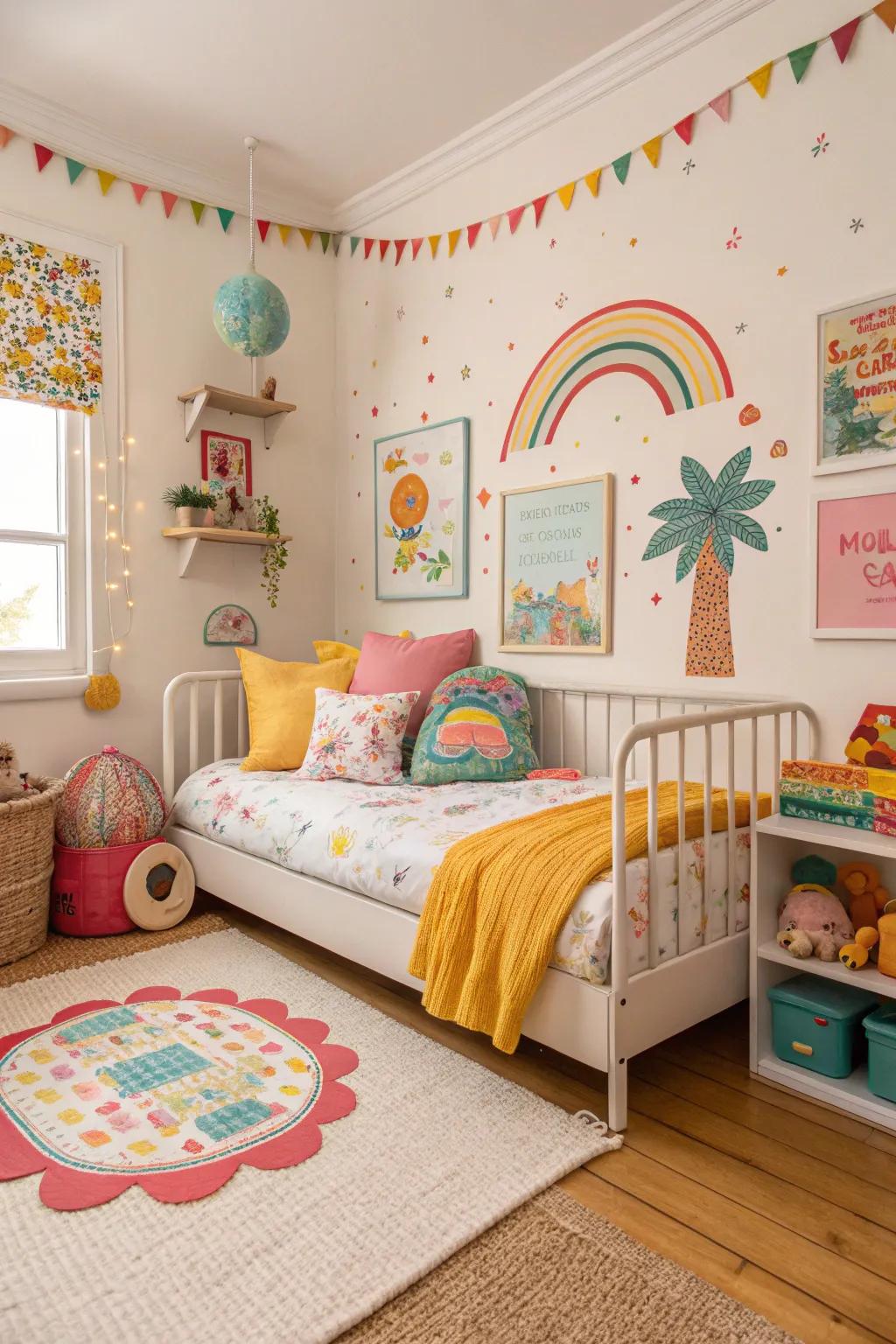 Create a fun space with a daybed in a kid's room.