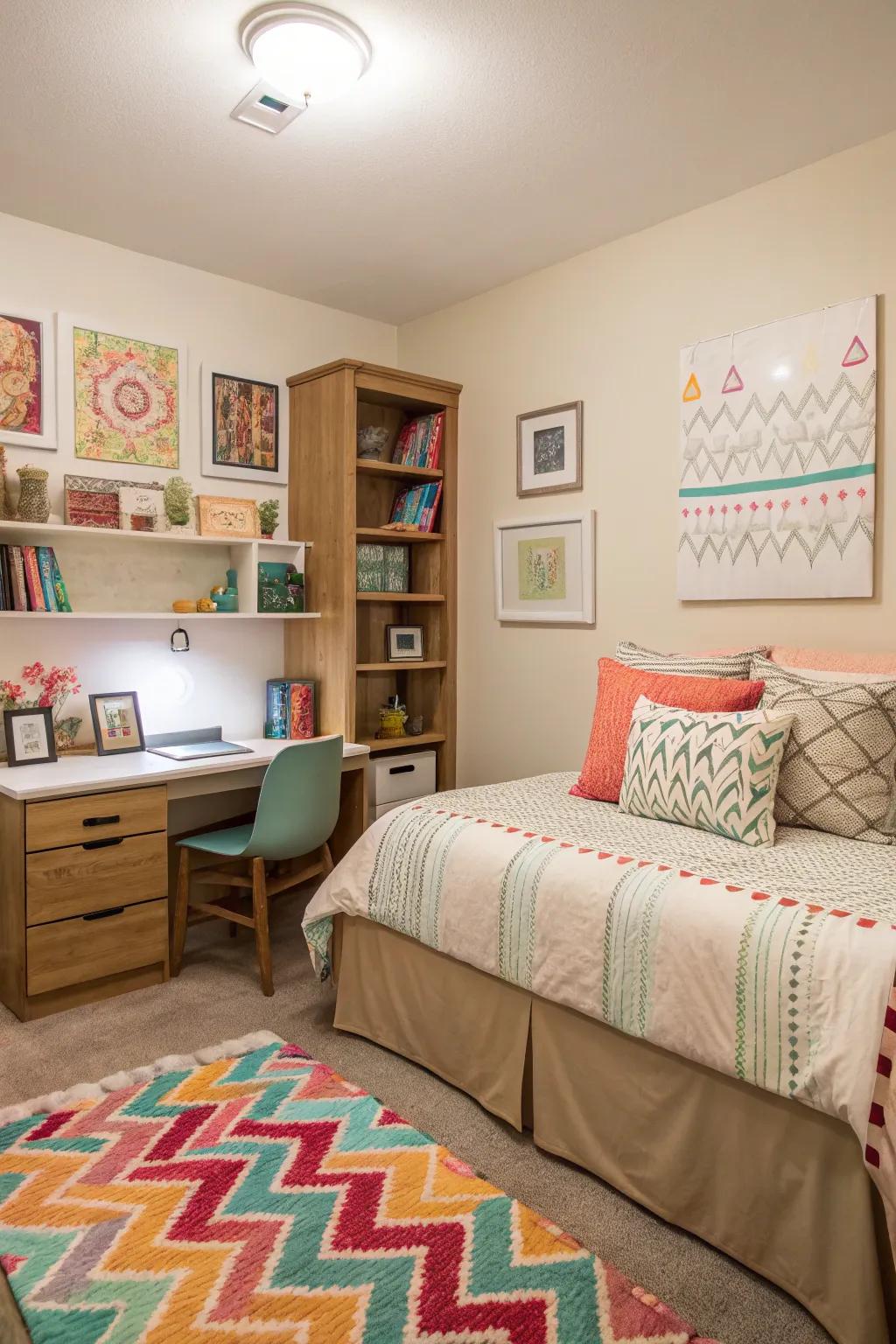 An effective color scheme sets a beautiful room.
